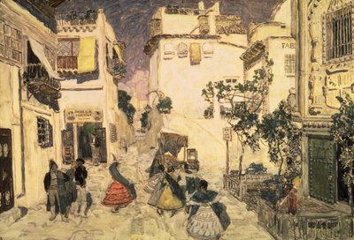 Una strada di Siviglia, bozzetto per la scenografia dell